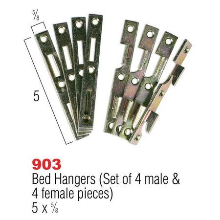 OSBORNE WOOD PRODUCTS 5 x 5/8 x 3/16 Bed Hangers (8 pcs.) in Hardware 903HW